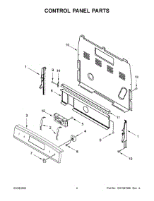 Control Panel Parts parts for Whirlpool Electric Range WFC150M0JB3 from AppliancePartsPros.com