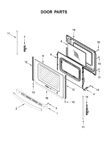 Door Parts parts for Whirlpool Electric Range WFC150M0JS0 from AppliancePartsPros.com
