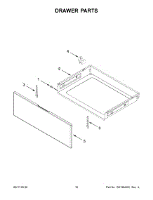 Drawer Parts parts for Whirlpool Electric Range WFC150M0JS1 from AppliancePartsPros.com