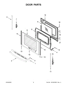 Door Parts parts for Whirlpool Electric Range WFC150M0JS3 from AppliancePartsPros.com