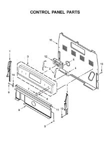 Control Panel Parts parts for Whirlpool Electric Range WFC150M0JW0 from AppliancePartsPros.com