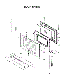 Door Parts parts for Whirlpool Electric Range WFC150M0JW0 from AppliancePartsPros.com