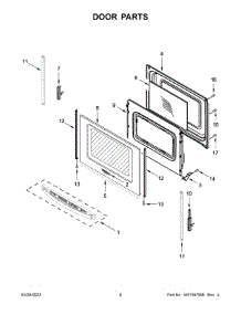 Door Parts parts for Whirlpool Electric Range WFC150M0JW3 from AppliancePartsPros.com