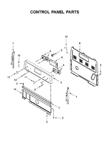 Control Panel Parts parts for Whirlpool Electric Range WFC310S0ES4 from AppliancePartsPros.com