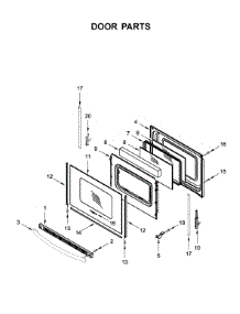 Door Parts parts for Whirlpool Electric Range WFC315S0HS0 from AppliancePartsPros.com