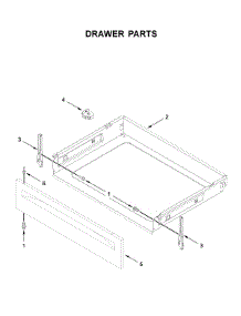 Drawer Parts parts for Whirlpool Electric Range WFC315S0JB0 from AppliancePartsPros.com