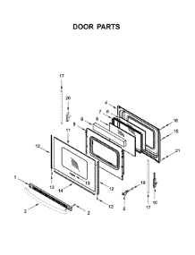 Door Parts parts for Whirlpool Electric Range WFC315S0JS0 from AppliancePartsPros.com