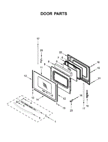Door Parts parts for Whirlpool Electric Range WFC315S0JW0 from AppliancePartsPros.com
