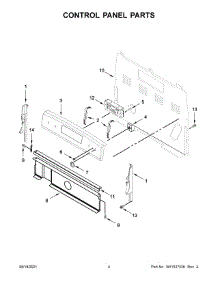 Control Panel Parts parts for Whirlpool Electric Range WFC315S0JW1 from AppliancePartsPros.com