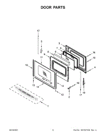 Door Parts parts for Whirlpool Electric Range WFC315S0JW1 from AppliancePartsPros.com