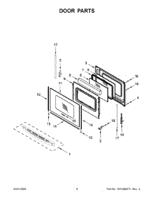 Door Parts parts for Whirlpool Electric Range WFC315S0JW3 from AppliancePartsPros.com
