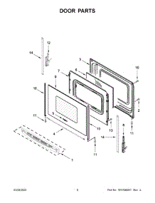 Door Parts parts for Whirlpool Electric Range WFE320M0JB3 from AppliancePartsPros.com