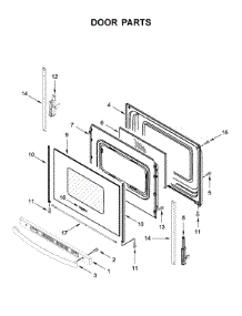 Door Parts parts for Whirlpool Electric Range WFE320M0JS0 from AppliancePartsPros.com