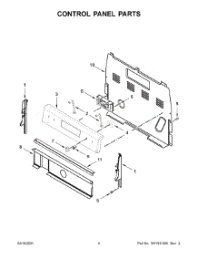 Control Panel Parts parts for Whirlpool Electric Range WFE320M0JS1 from AppliancePartsPros.com
