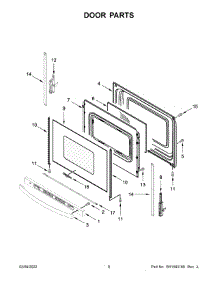 Door Parts parts for Whirlpool Electric Range WFE320M0JS3 from AppliancePartsPros.com