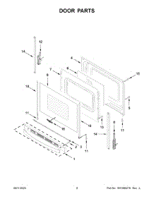 Door Parts parts for Whirlpool Electric Range WFE320M0JS4 from AppliancePartsPros.com