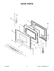 Door Parts parts for Whirlpool Electric Range WFE320M0JW1 from AppliancePartsPros.com
