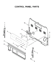 Control Panel Parts parts for Whirlpool Electric Range WFE505W0HB2 from AppliancePartsPros.com