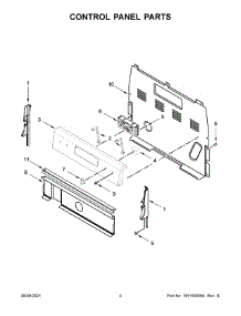 Control Panel Parts parts for Whirlpool Electric Range WFE505W0HB3 from AppliancePartsPros.com