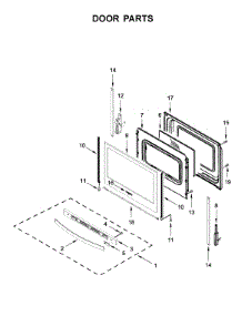 Door Parts parts for Whirlpool Electric Range WFE505W0HW2 from AppliancePartsPros.com