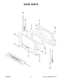 Door Parts parts for Whirlpool Electric Range WFE505W0HW6 from AppliancePartsPros.com