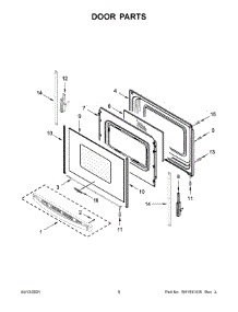 Door Parts parts for Whirlpool Electric Range WFE505W0JS1 from AppliancePartsPros.com
