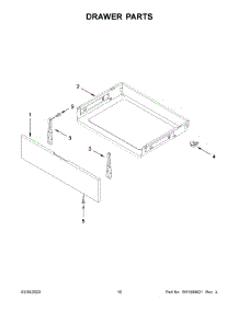 Drawer Parts parts for Whirlpool Electric Range WFE505W0JS3 from AppliancePartsPros.com