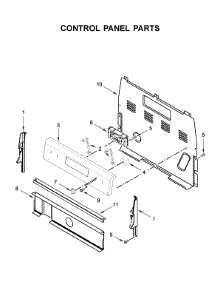 Control Panel Parts parts for Whirlpool Electric Range WFE505W0JV0 from AppliancePartsPros.com