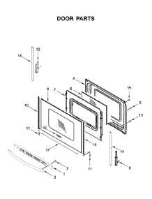 Door Parts parts for Whirlpool Electric Range WFE505W0JV0 from AppliancePartsPros.com