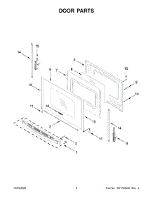 Door Parts parts for Whirlpool Electric Range WFE505W0JV4 from AppliancePartsPros.com