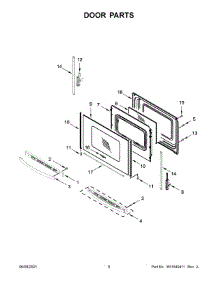 Door Parts parts for Whirlpool Electric Range WFE505W0JZ1 from AppliancePartsPros.com