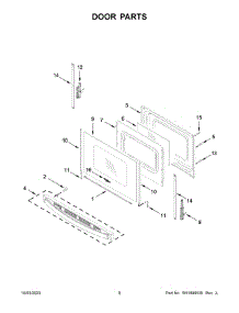 Door Parts parts for Whirlpool Electric Range WFE505W0JZ4 from AppliancePartsPros.com