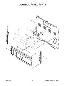 Control Panel Parts parts for Whirlpool Electric Range WFE515S0JB1 from AppliancePartsPros.com