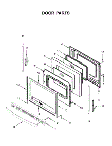 Door Parts parts for Whirlpool Electric Range WFE515S0JS0 from AppliancePartsPros.com