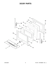 Door Parts parts for Whirlpool Electric Range WFE515S0JS4 from AppliancePartsPros.com
