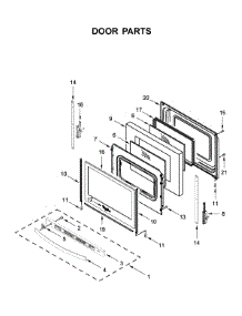 Door Parts parts for Whirlpool Electric Range WFE515S0JW0 from AppliancePartsPros.com
