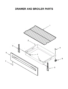 Drawer And Broiler Parts parts for Whirlpool Electric Range WFE520S0FS2 from AppliancePartsPros.com