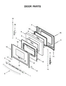 Door Parts parts for Whirlpool Electric Range WFE525S0JS0 from AppliancePartsPros.com