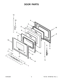 Door Parts parts for Whirlpool Electric Range WFE525S0JS3 from AppliancePartsPros.com