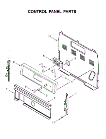 Control Panel Parts parts for Whirlpool Electric Range WFE525S0JT0 from AppliancePartsPros.com
