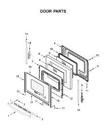 Door Parts parts for Whirlpool Electric Range WFE525S0JT0 from AppliancePartsPros.com