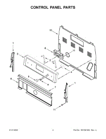 Control Panel Parts parts for Whirlpool Electric Range WFE525S0JT1 from AppliancePartsPros.com