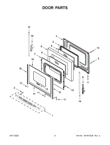 Door Parts parts for Whirlpool Electric Range WFE525S0JT3 from AppliancePartsPros.com