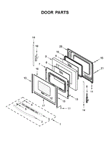 Door Parts parts for Whirlpool Electric Range WFE525S0JW0 from AppliancePartsPros.com