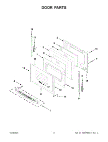 Door Parts parts for Whirlpool Electric Range WFE525S0JW4 from AppliancePartsPros.com