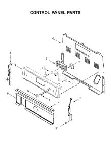 Control Panel Parts parts for Whirlpool Electric Range WFE525S0JZ0 from AppliancePartsPros.com