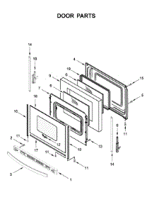 Door Parts parts for Whirlpool Electric Range WFE525S0JZ0 from AppliancePartsPros.com