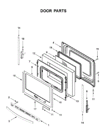 Door Parts parts for Whirlpool Electric Range WFE535S0JZ0 from AppliancePartsPros.com