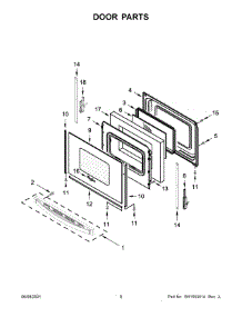 Door Parts parts for Whirlpool Electric Range WFE550S0HW2 from AppliancePartsPros.com