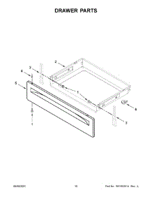 Drawer Parts parts for Whirlpool Electric Range WFE550S0HW2 from AppliancePartsPros.com